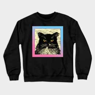 Black and White Kitty Crewneck Sweatshirt